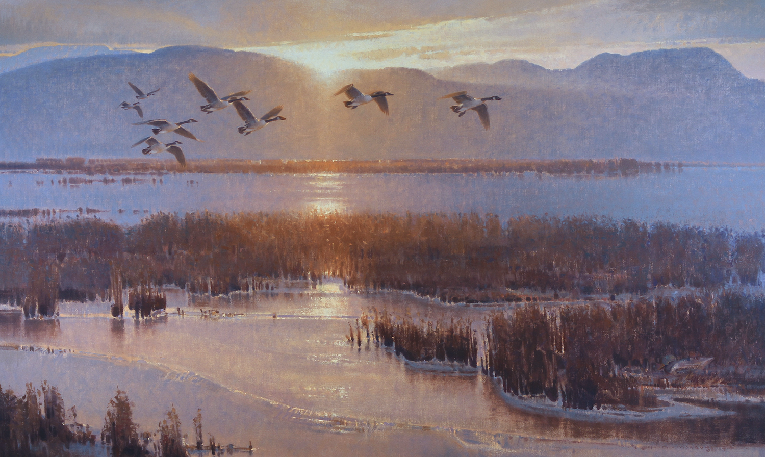 After Hours, a wildlife and landscape painting by Jim Morgan