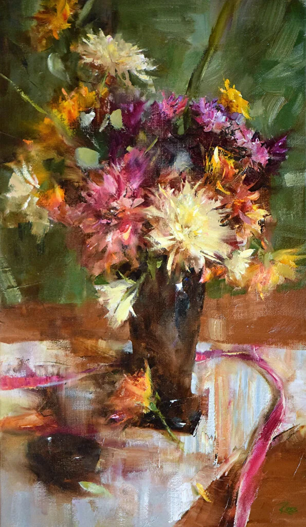 Still life flower painting by Laura Robb