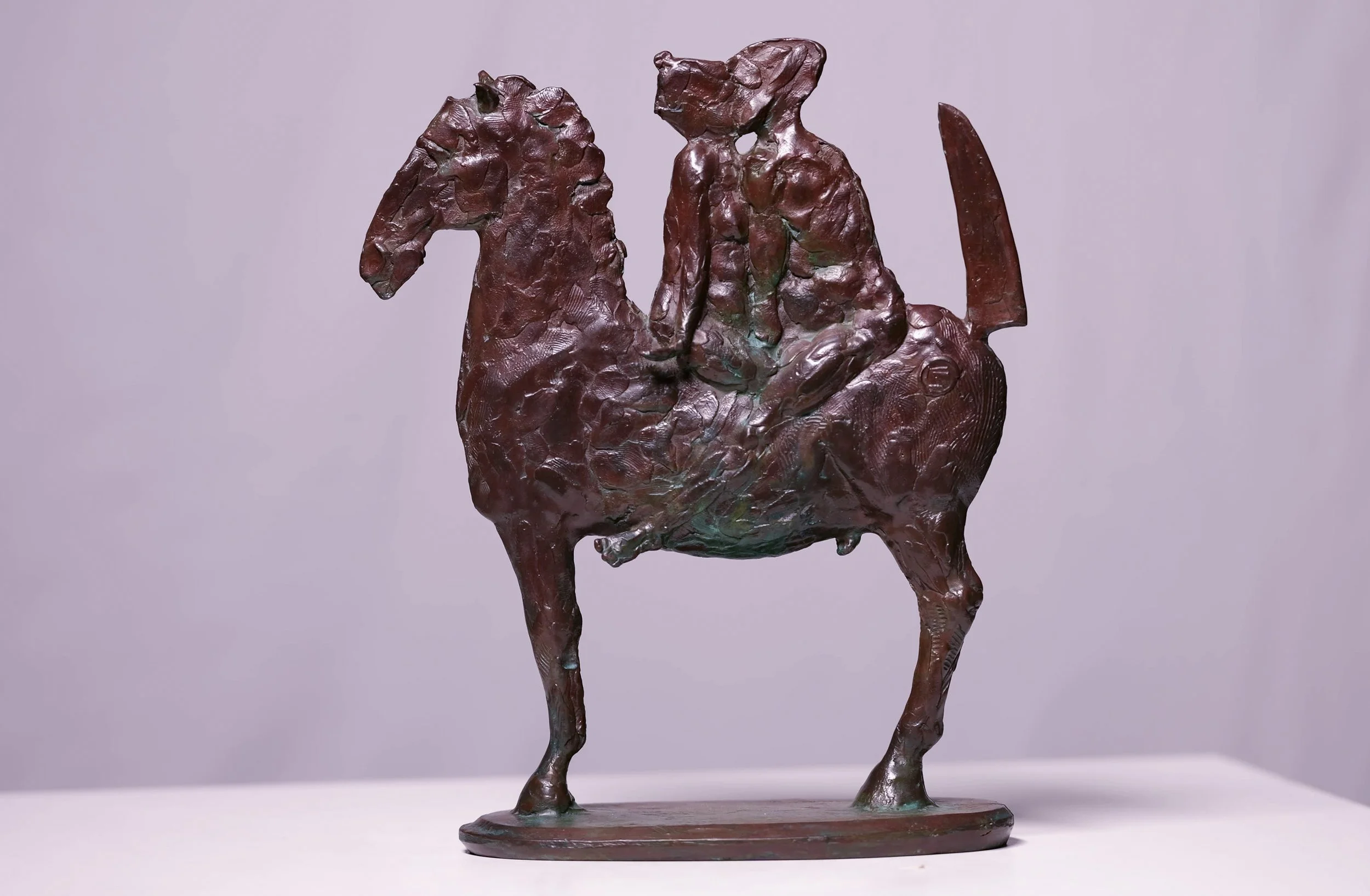 The Kiss, an equestrian bronze by Simon Kogan
